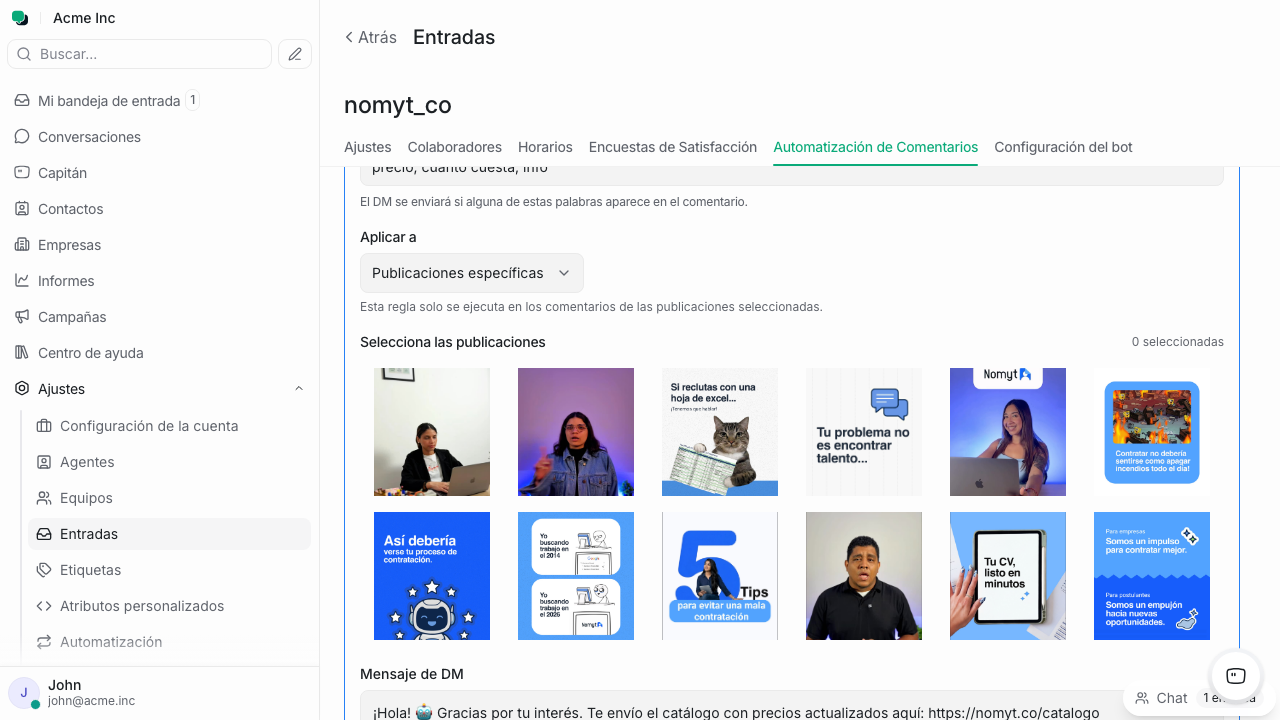 Galería de selección de publicaciones específicas